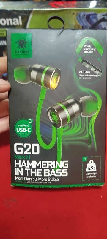 Plexton G20 gaming earphones USB C 0