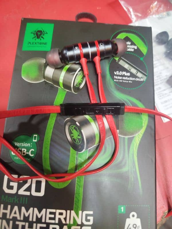 Plexton G20 gaming earphones USB C 3