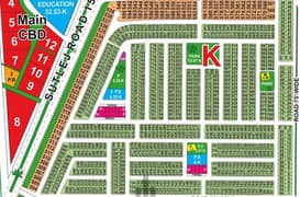 Prime Location 10 Marla Plot For Sale In K Block Jinnah Sector LDA City Lahore