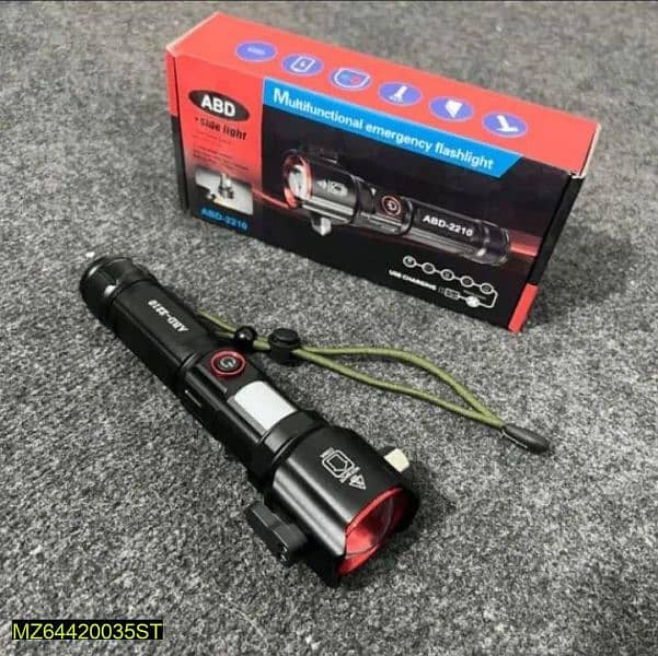 USB Rechargeable Led Torch Light 0