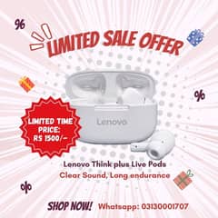 Lenovo Thinkplus Wireless Earphones (Brand New)