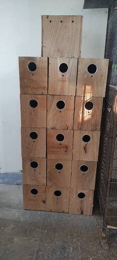 3 Iron Cages [4 Portion almari] & 28 Breeding Boxes lovebird & Exhibit