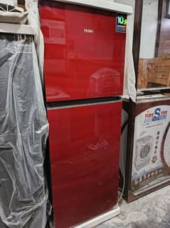 Haier Fridge 346EPR Glass Door Red Color