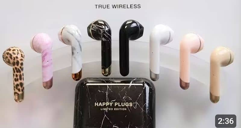 Original Happy Plugs Air1 Bluetooth Earbuds, True Wireless Airbuds 5