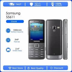 Samsung S/5611 Ofshal PTA Aprovd 6MP cermra 2G saprt Bek Batery nhi he