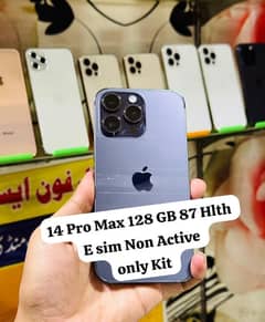 14 pro max 128 Gb 87Hlth E sim Non active 10:9 Condition