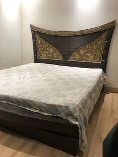 King size bed with sring mattress and 2 side tables from heaven