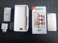 oppo A57 (4/64)*, finger lock,Complete Box and original Changer