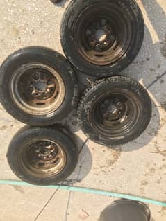 4 tyres of mehran normal/good condition