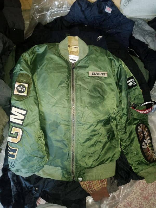 alpha x bape original bomber zipper jacket imported 5