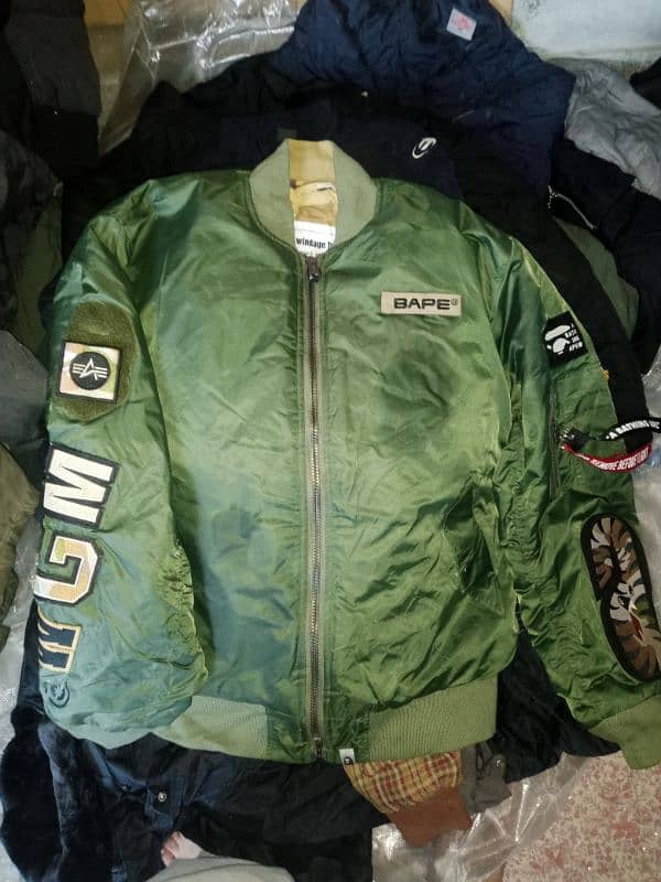 alpha x bape original bomber zipper jacket imported 6