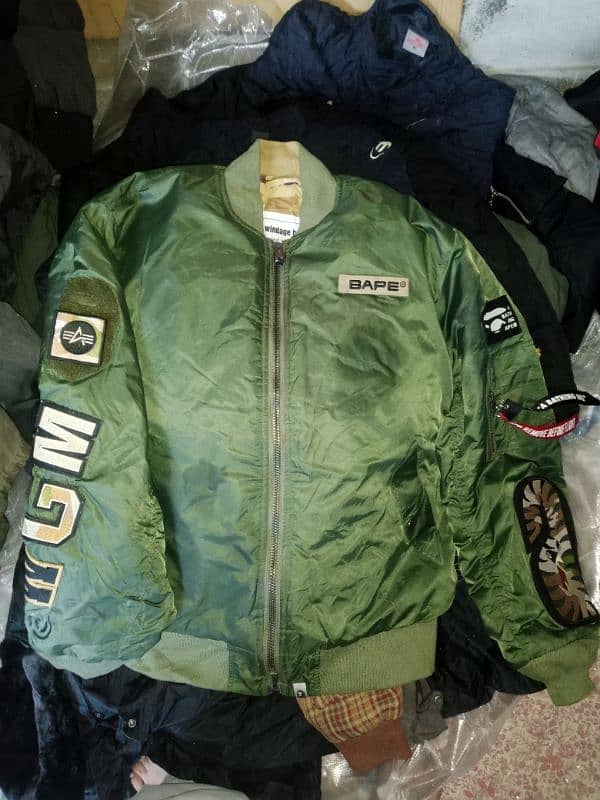 alpha x bape original bomber zipper jacket imported 7