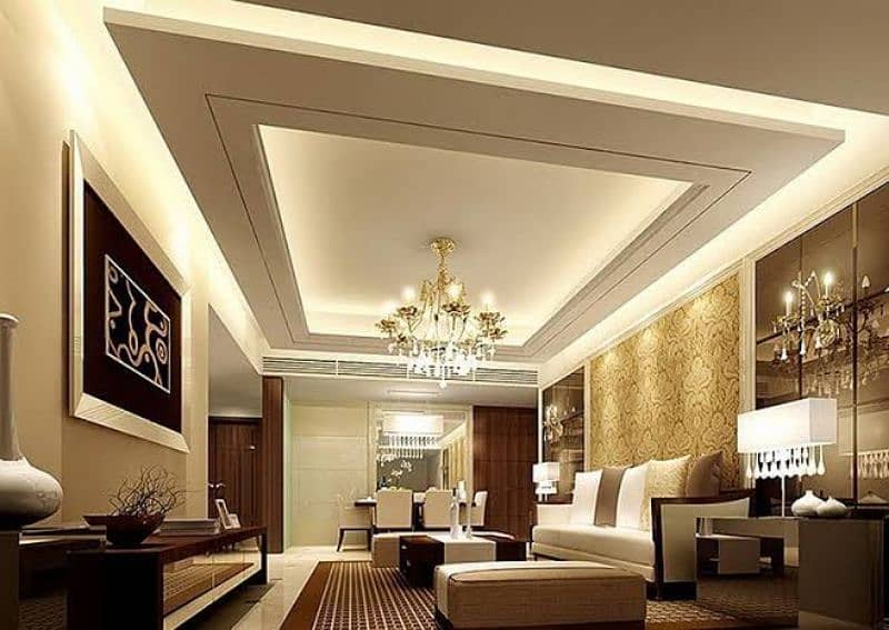 False Ceiling plaster of Paris and gypsum board 1