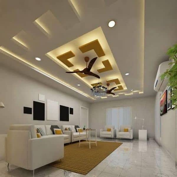 False Ceiling plaster of Paris and gypsum board 4