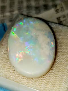 Australian natural white opal stone rings