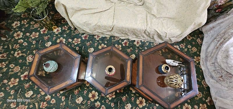 3 Centre Tables. . . Just like new 2