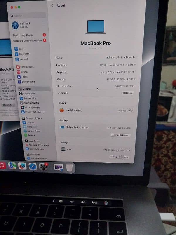 Macbook pro i7 1