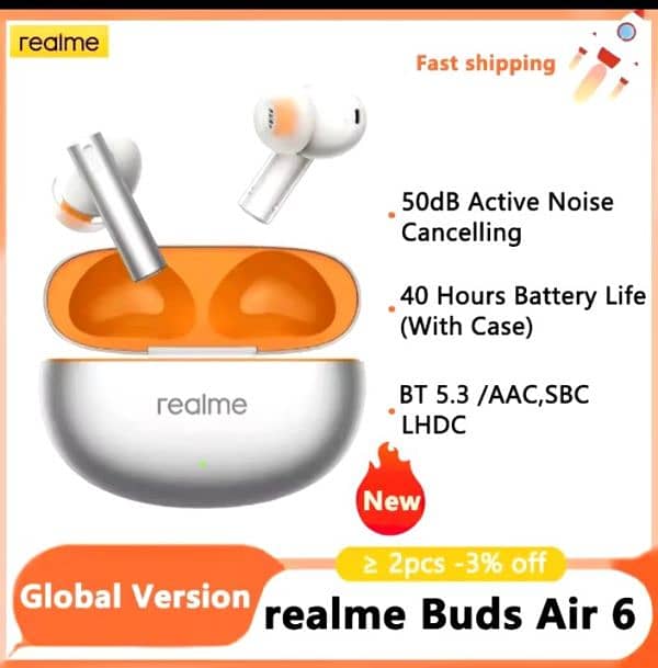 realme buds air 6 TWS Headphones 0