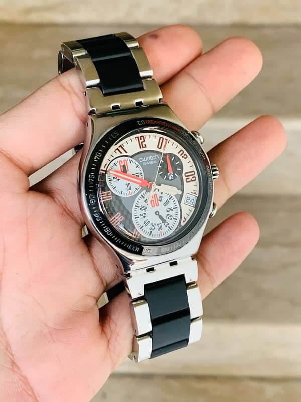 Swatch Swiss Made Original Chronograph Watch 41mm Dial 9/10 Condition 1