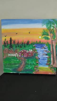 Landscape acrylic painting.