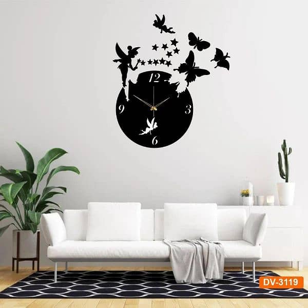 Home Decoration Design Analogue Wall Clock Set 2