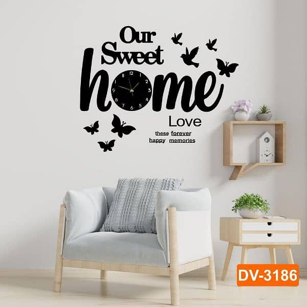 Home Decoration Design Analogue Wall Clock Set 12