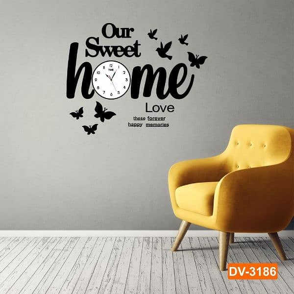 Home Decoration Design Analogue Wall Clock Set 13