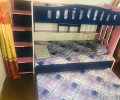 Triple Bunk Bed for Kids with 3 Mattresses and Covers –Great Condition