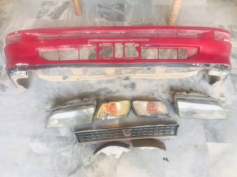 1996 Corolla Original Japani Front Bumper and Front lights etc 0