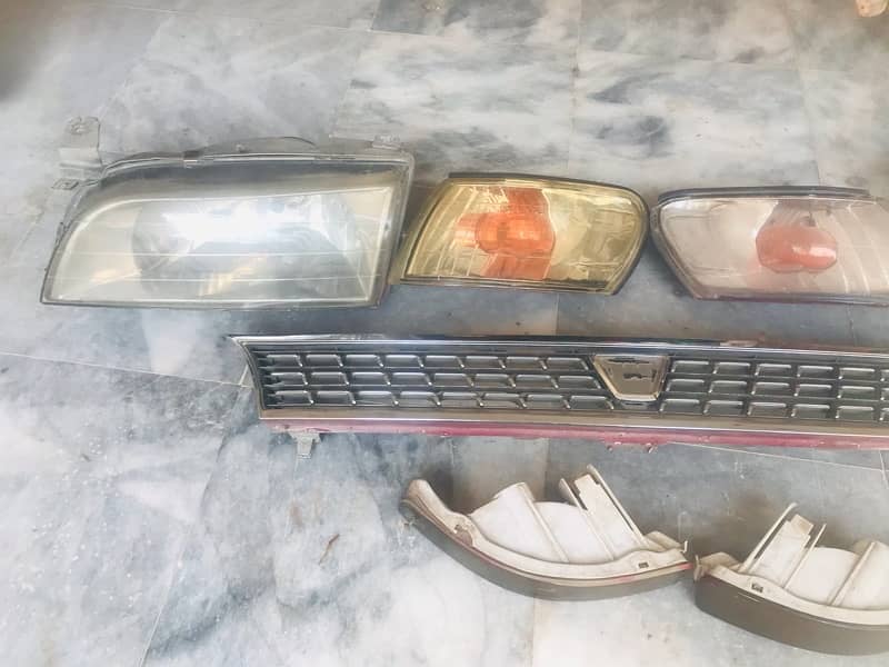 1996 Corolla Original Japani Front Bumper and Front lights etc 2