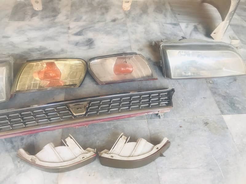 1996 Corolla Original Japani Front Bumper and Front lights etc 4