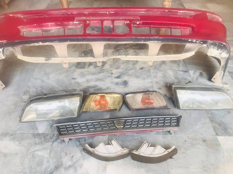 1996 Corolla Original Japani Front Bumper and Front lights etc 5