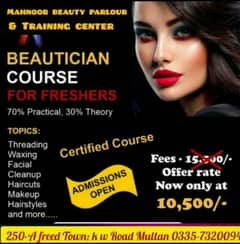 Beauticians Admissions open :