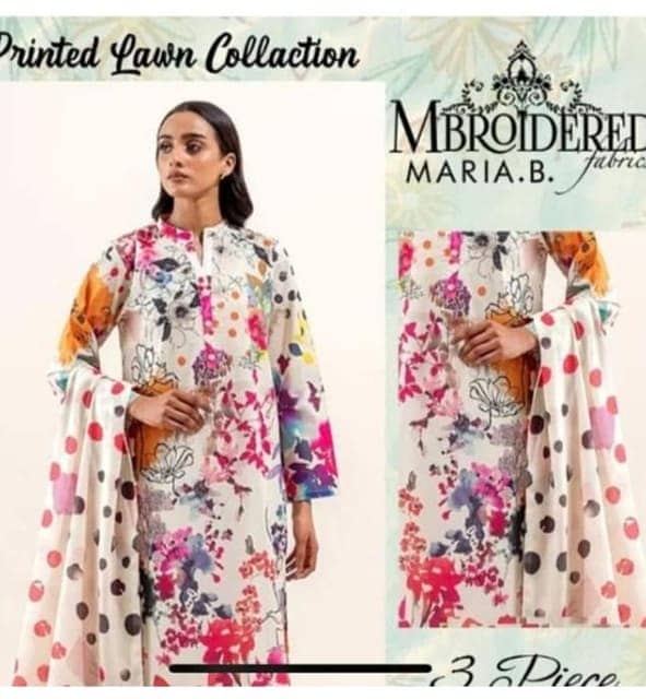 3 piece lawn stitched suits ladies suit clothes ready to wear 5