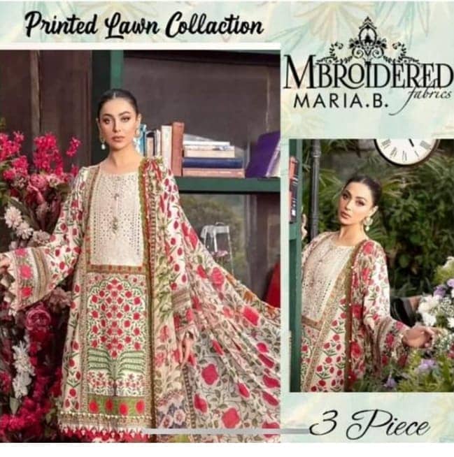 3 piece lawn stitched suits ladies suit clothes ready to wear 9