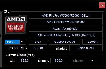 AMD FirePro W5000 2GB GDDR5 256Bit 3