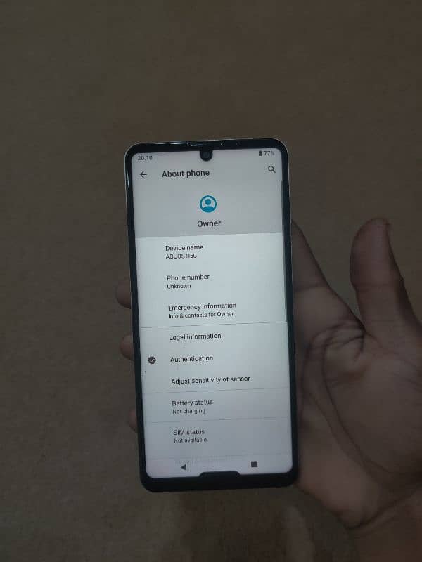 Aquos r5g 12 256 non pta 10