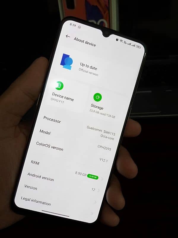 oppo f17 8/128 Gb 12