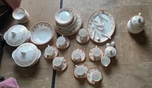 marbal dinner set pathar cheeni best quality not used in one time