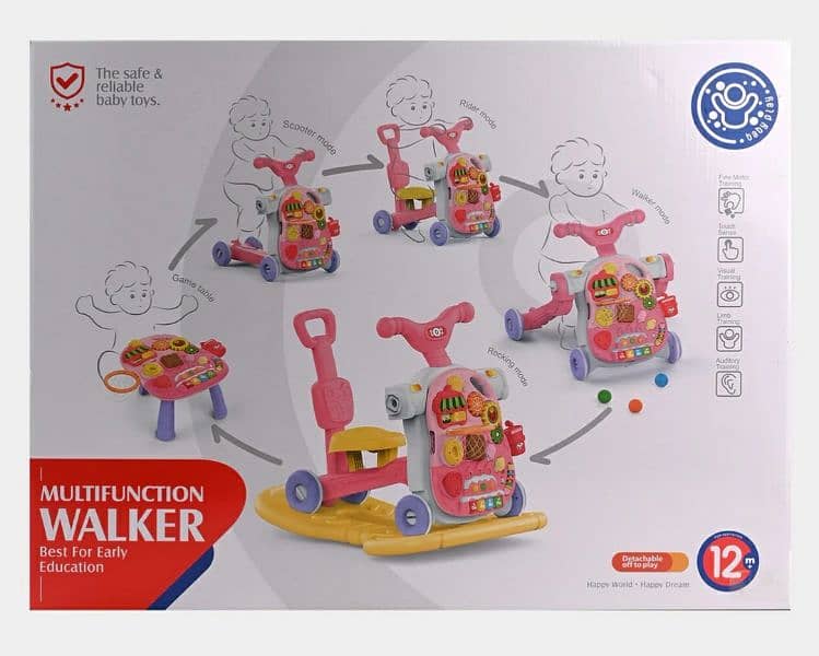 HAUNGER 5 in 1 multi functional walker with light and music 0