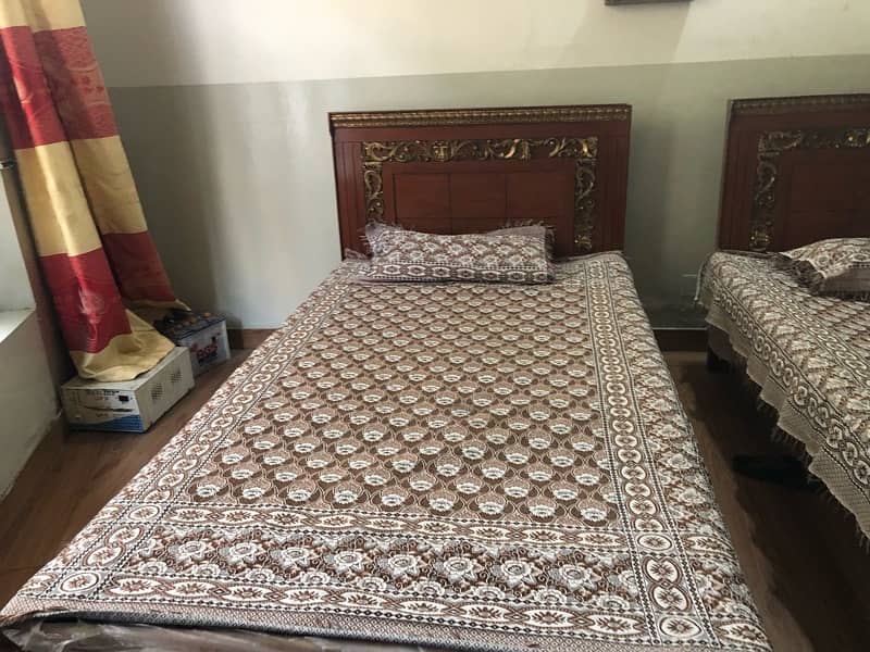 “Two Bed Set with Mattresses & Side Tables - Excellent Condition” 2