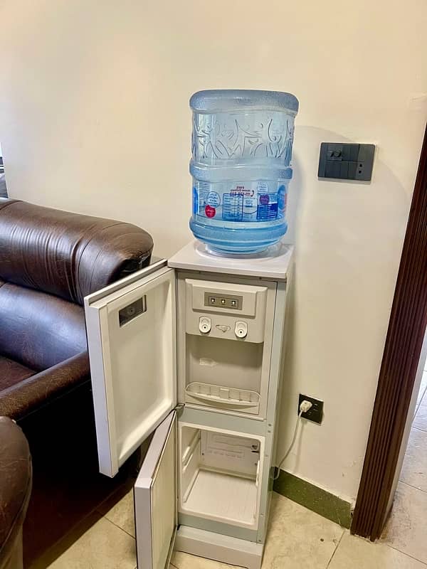 Nasgas 2 Taps Water Dispenser with Mini Refrigerator Cabinet 2