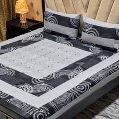 3 PCs cotton patchwork double bedsheets