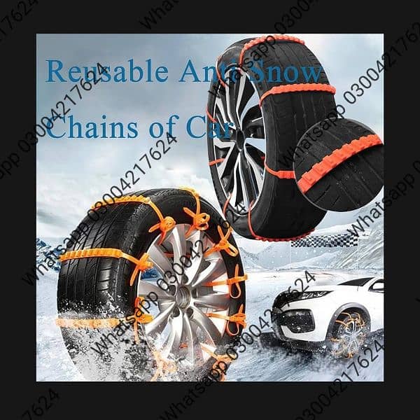 2pcs Snow Tire Chains Set Small cars for COROLA , CIVIC Cars  | 11