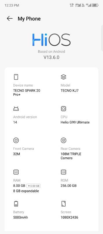 tecno spark 20 pro+ with box PTA approved 1