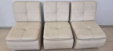 6 single sofas white colour brand new