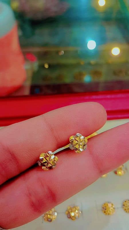 gold tops earrings ring bale 9