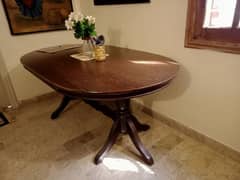 wooden six chairs table with out chairs