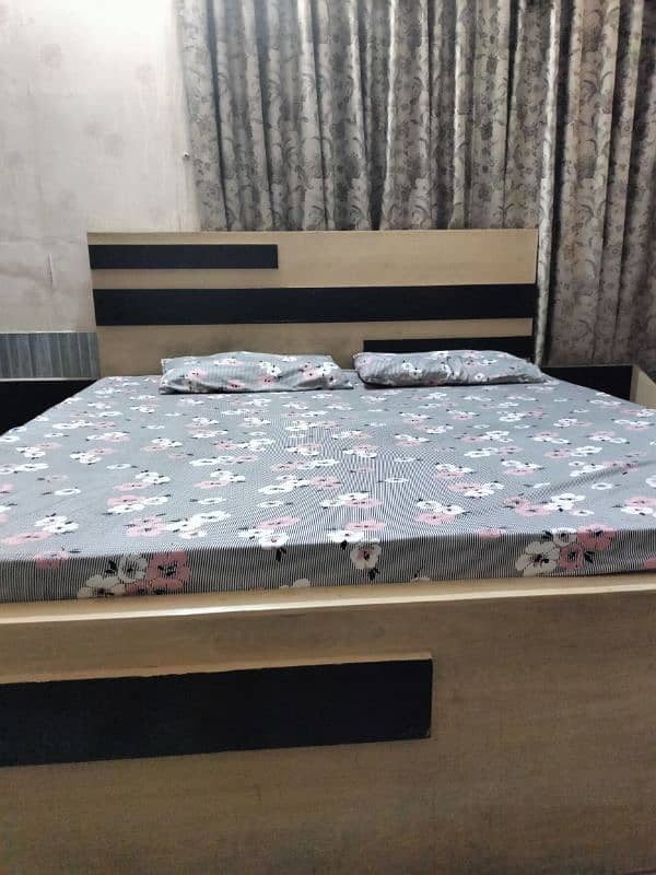 pure wood bed with original wooden colour with out mattress 9