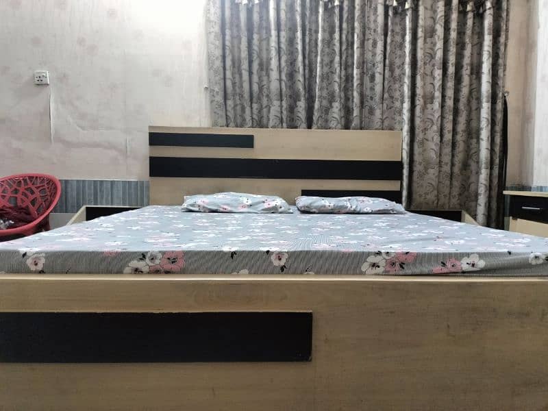 pure wood bed with original wooden colour with out mattress 10